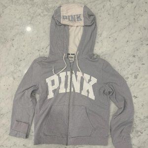 Women's Pink Zip-Up Hoodie Sweatshirt